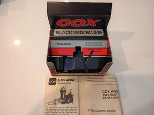 COX .049 BLACK WIDOW ENGINE BOX AND MANUAL ONLY. FOR DISPLAY - Picture 1 of 5