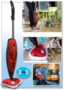 Limpiador de vapor para pisos y alfombras H2O Mop Ultra 1500 vatios 3 en 1 con accesorios - Imagen 1 de 7