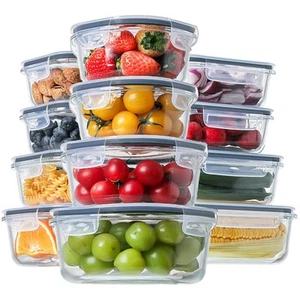24pc Glass Food Storage Containers with Lids, Glass Meal Prep Containers, Air... - Picture 1 of 7