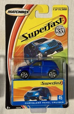 Matchbox Superfast 2004 35 años n.º 45 Chrysler Panel Cruiser coche fundido a presión sin usar, en caja Foto 1 de 3