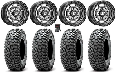 Sedona Rift 15x6 Wheels Grey 37" RocScraper Tires Polaris RZR XP 1000 / PRO XP - Image 1 of 4