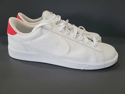 Nike Tennis Classic CS Athletic Shoes Men's 13 White Red Casual Sneakers Court  - Image 1 of 4