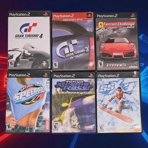 PS2 Racing & Sports Lot (6) – Gran Turismo 3 & 4, Ferrari, SSX 3 – Complete - Picture 1 of 7