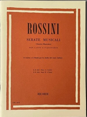 Serate Musicali Volume 1 (High Voice) Vocal Large Works by Gioacchino Rossini - Image 1 of 4