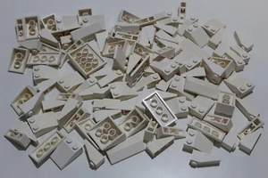 LEGO 100 Dachsteine Ziegel Schrägsteine 33° weiß white #2557 - Bild 1 von 1