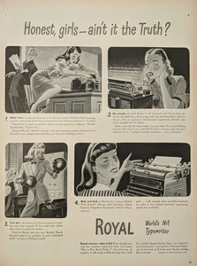 1944 máquina de escribir vintage Royal Krewriter Secretary dibujos animados World #1 - Imagen 1 de 1