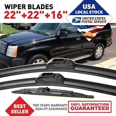 Fits For Ford Expedition 1997 22"&22"&16" Front & Rear Wiper Blades OEM Quality - Изображение 1 из 4
