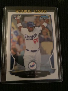 2013 Bowman Chrome Yasiel Puig Los Angeles Dodgers Rookie Card - Picture 1 of 2