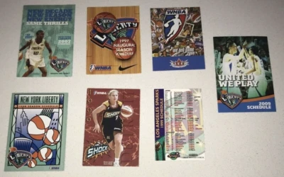Vintage WNBA Pocket Schedules Lot Set Collection x (7) Sparks Liberty NO DUPES - Image 1 of 2