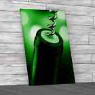 Corkscrew in Wine Bottle Green Canvas Print Large Picture Wall Art