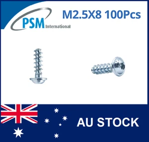 PLASTIC THREAD SCREW M2.5X8 PAN FLANGE TORX STEEL ZINC PLATED WN1411KC25X8Z X100 - Imagen 1 de 4