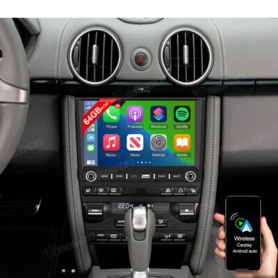 For Porsche Cayman Boxster 987 Android 15 CarPlay Car Stereo Radio GPS NAVI 64GB - Image 1 of 4