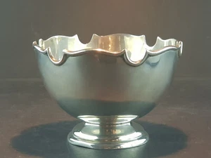 Stylish Vintage 1931 Art Deco Hallmarked Sterling Silver Footed Bowl - 187g - Picture 1 of 11