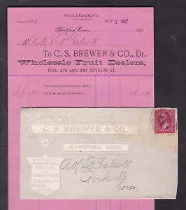 POSTAL HISTORY - C. S. BREWER & CO. 1897, FOREIGN & DOMESTIC FRUITS - Picture 1 of 3