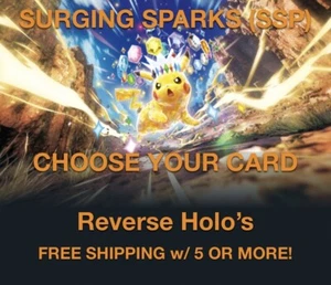 Pokémon TCG Surging Sparks REVERSE HOLO Singles - CHOOSE YOUR CARD! - Picture 1 of 144
