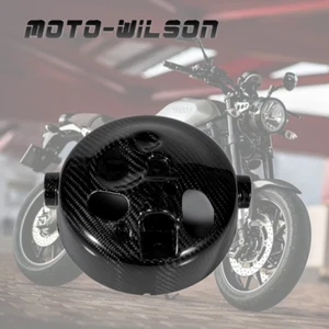 2016+ For YAMAHA XSR900 Carbon Fiber Headlight Back Cover Light Bucket Gloss - Picture 1 of 7