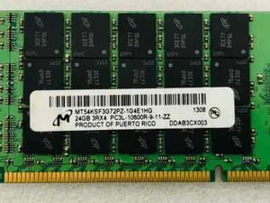 LOT OF 8 Micron MT54KSF3G72PZ-1G4E1HG 192GB (8x24GB) PC3L-10600R Server Memory - Picture 1 of 6