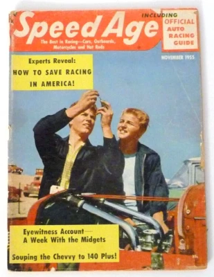 Speed Age Magazine November 1955 A Week with Midgets Souping the Chevy - Image 1 of 3