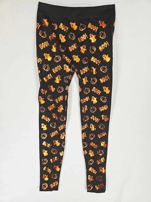 Halloween Pajama Leggings Womens Size L/XL Graphic Print Elastic-Waist Stretch - Image 1 of 4