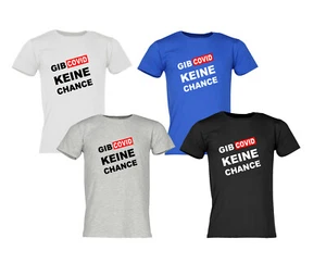 CAMISETA DIVERTIDA REFRANES GIB VIRUS NO CHANCE UNISEX CAMISETA FUCK THE VIRUS NUEVA - Imagen 1 de 6