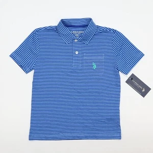 U.S. Polo Assn. Boys Interlock Polo Shirt Coast Azure Size M (8) - Picture 1 of 9