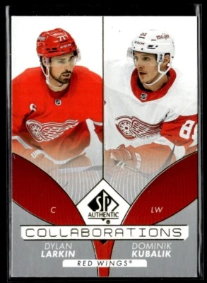2022-23 SP Authentic Collaborations Dylan Larkin / Dominik Kubalik #C-23 - Image 1 of 2