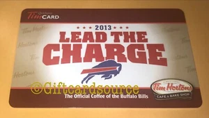 2013 TIM HORTONS LEAD THE CHARGE GIFT CARD BUFFALO BILLS NFL 0 VALUE FD35058 NEW - Picture 1 of 2