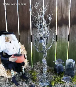 ÁRBOL ESPELUZNANTE ANTROPOLOGIE - NUEVO CON ETIQUETAS - ¡MANTÉN HALLOWEEN ENRAIZADO EN UNA EXHIBICIÓN MISTERIOSA! - Imagen 1 de 9