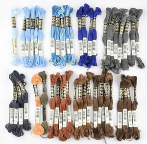 ☑DMC25 Floss Embroidery Thread France Vintage Lot of 49 SKEINS Cotton Colors NEW - Picture 1 of 10