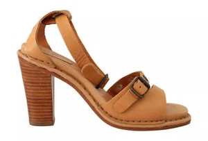 See by Chloé Women Brown Sandals Leather Studded Ankle Strap Heel Shoes Sz EU 36 - Picture 1 of 8