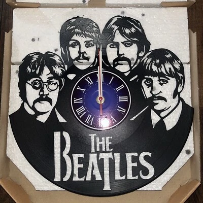 Reloj disco vinilo arte pared The Beatles One Love decoración del hogar regalo único nuevo de stock Foto 1 de 4