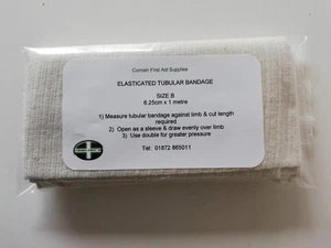 ELASTICATED TUBULAR BANDAGE SIZE B - 6.25CM X 1M - SMALL HANDS AND ARMS - Picture 1 of 3