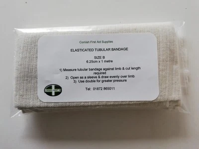 ELASTICATED TUBULAR BANDAGE SIZE B - 6.25CM X 1M - SMALL HANDS AND ARMS - Image 1 of 3