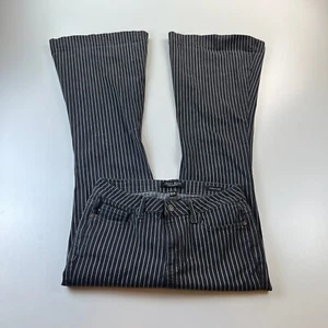 Judy Blue Jeans Womens 9/29 Super Flare Gray Striped Denim Cotton Stretch Casual - Picture 1 of 8