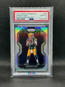 2020 Panini Chronicles Jordan Love Rookie Prizm Black Silver PSA 10 💎 GEM MINT