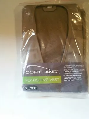 Cortland Light Weigh Fishing Vest (XL/XX) Fly Fishing khaki The Crest Of Quality - Image 1 of 4