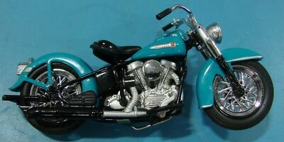 1949 Harley Davidson Hydra Glide Fl Blue Motorcycle Franklin Mint 1:24 B11WC32 - Image 1 of 4