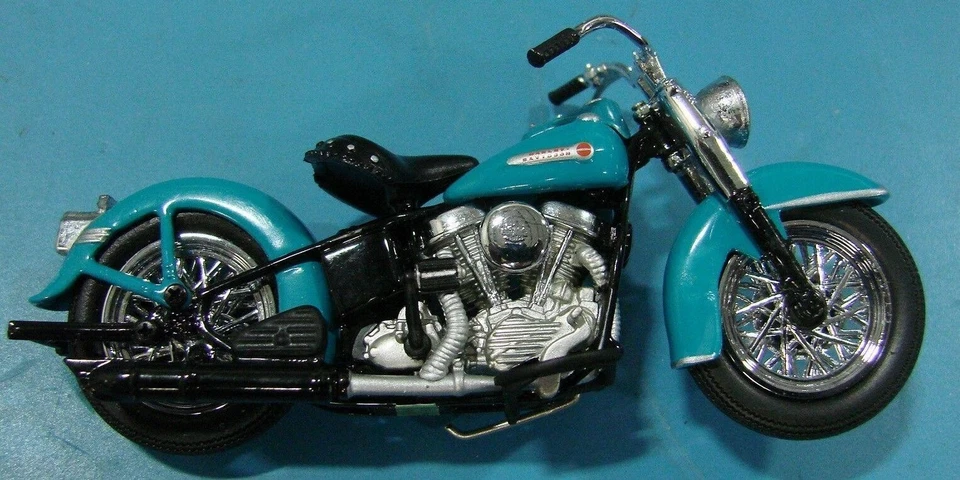1949 Harley Davidson Hydra Glide Fl Blue Motorcycle Franklin Mint 1:24 B11WC32 - Image 1 of 4