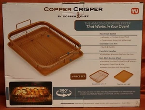 Copper Crisper by Copper Chef as Seen on TV 2-Piece Set Basket Tray New. 367d - Picture 1 of 10