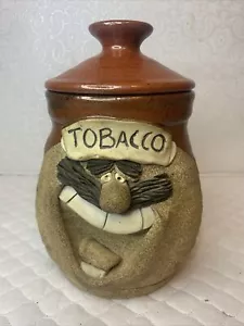 Fun Unique Folk Art Handmade Clay And Glazed Cookie Jar - Picture 1 of 8