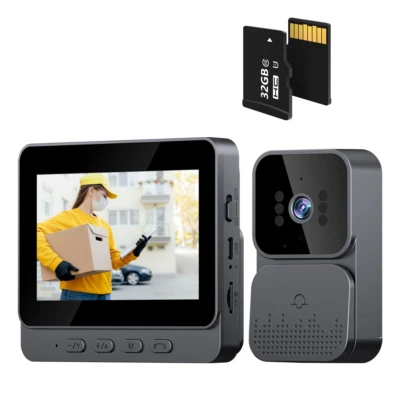 Wireless Video Door Bell 2.4G Smart Intercom System with Monitor Doorbell Camera - Image 1 of 4