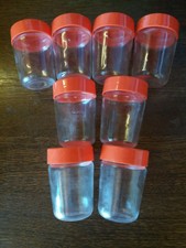 8 POTS EN VERRE NEUF POUR YAHOURTIERE SEB VINTAGE