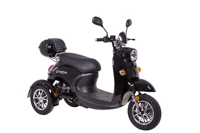 ZTECH Elektromobil, 2200 W 25 km/h, E-Trike, E-Dreirad, E-Mobil /SCHWARZ/ - Bild 1 von 4
