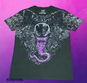 New Marvel Venom Comics Black Tribal Mens T-Shirt - Picture 1 of 2