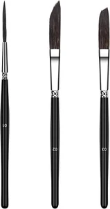 Brush set professional pinstriping 3size squirrel hair brushes for sign writ UK - Picture 1 of 4
