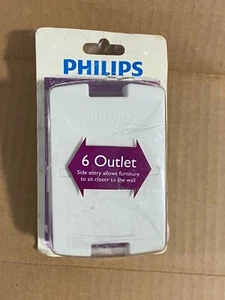 Philips Wall Tap Non Surge Protector   (6 Side Access Outlets) For Tight Spaces  - Picture 1 of 3
