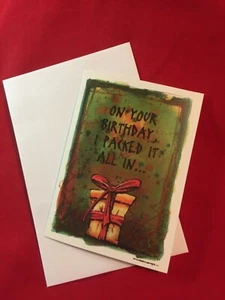 Tarjeta de felicitación traviesa humor divertido broma sarcástica cumpleaños aniversario - Imagen 1 de 2