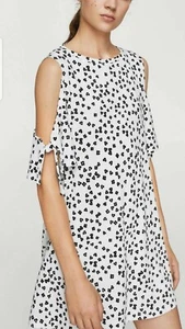 NEW MANGO DRESS VESTIDO TALLA GENEROSA M TOP DRESS TUNICA BLANCO Y NEGRO - Imagen 1 de 11