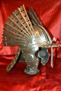 Medieval Helmet 18GA Steel Hussar winged XVII century Hussars Helmet Replica - Picture 1 of 5