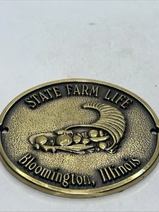 State Farm Life Bloomington IL Plakette Füllhorn Guss 1986 Danke eine Milliarde - Bild 1 von 5